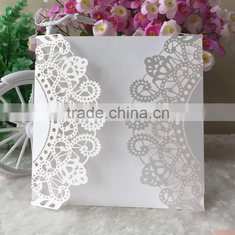 250gsm pearl paper handmade envelop can insert RSVP card Qj-38