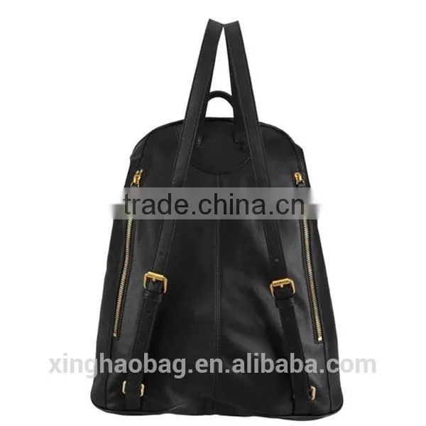 Guangzhou Leather Cheap High School Backpack 2014