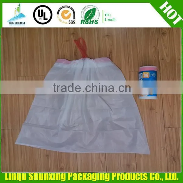rubbish bag / colored drawstring trash bags on roll