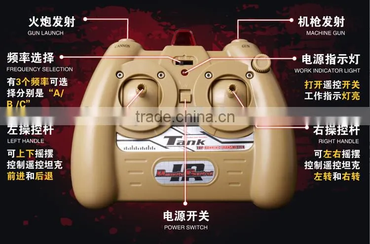 JD803infrared control 1:48 RC battle tanks in helicopter chenghai rc tank 3channel hecopter