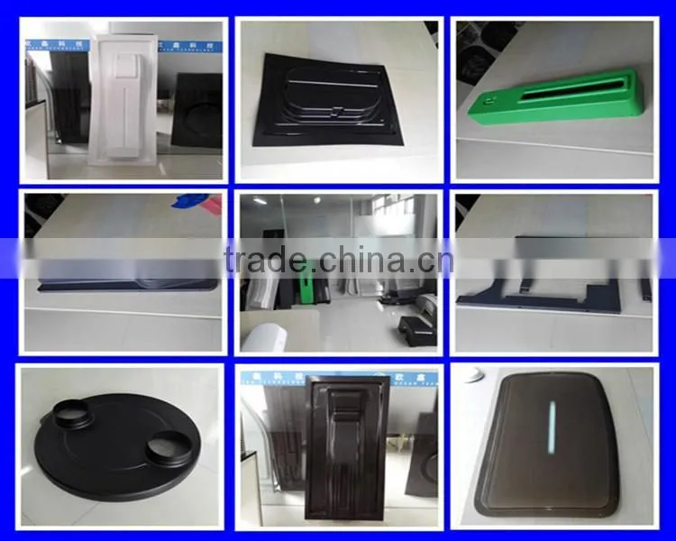 vacuum forming thick blister clear plastic cover/clamshell PVC tray