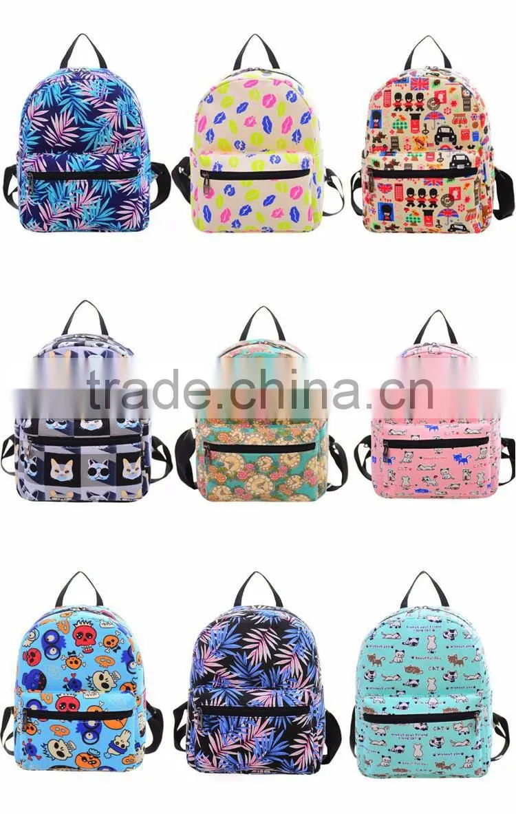high school students backpack canvas printing girls shoulder bag manufacture