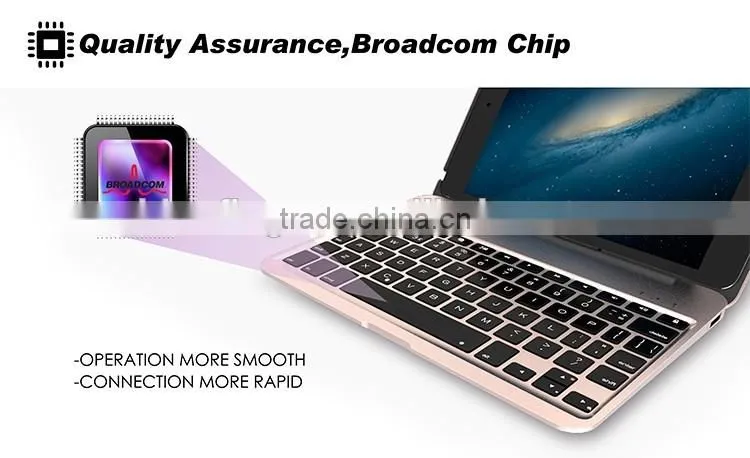 CE&FCCPassed factory supply backlit keys Bluetooth keyboard case for Min4 wireless clamshell Bluetooth keyboard case whosale