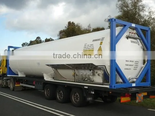 ASME standard T75 40ft cryogenic gas tank container for LNG and Ethylene