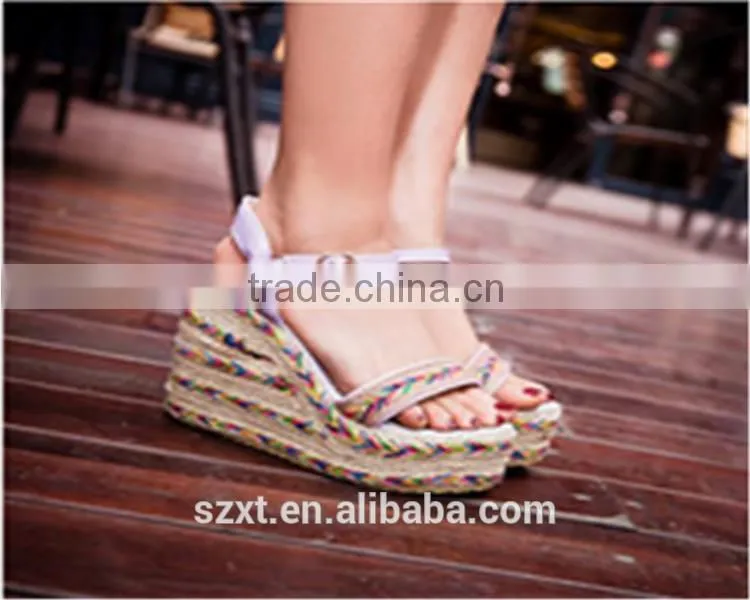 wedge heel shoes women height increasing shoes New arrival ladies wedge heel shoes