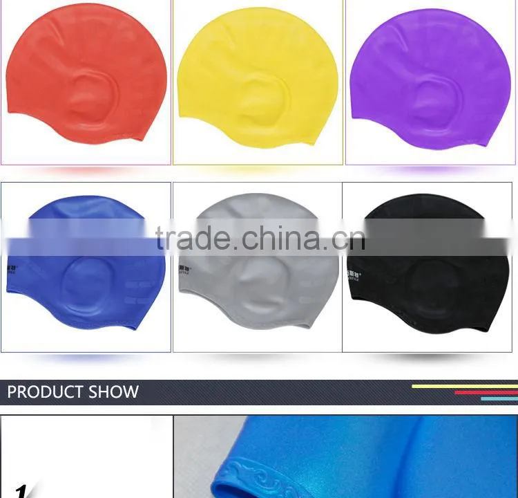 Ear protection swim caps/silicone swim caps