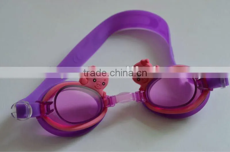 kids cartoon silicone swimming goggles hot sale