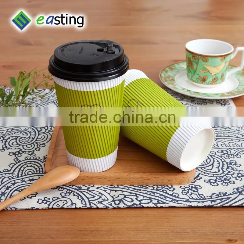 china factory 16oz 8oz rripple wallpaper cups with ps lid