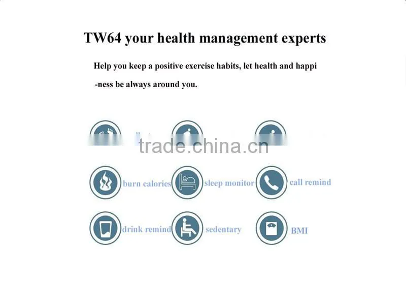 Factory direct cheap price tw64 sport smartband