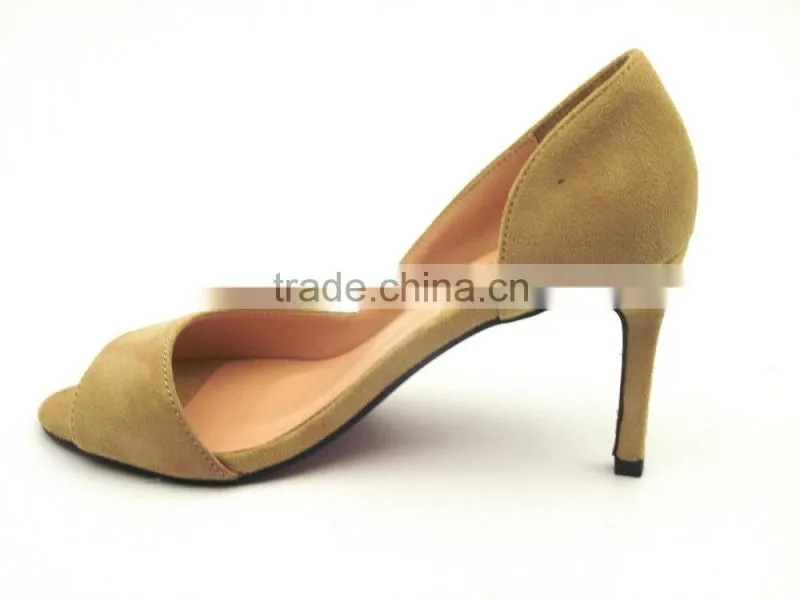 new fashion thin middle heel a side empty fish mouth shoes