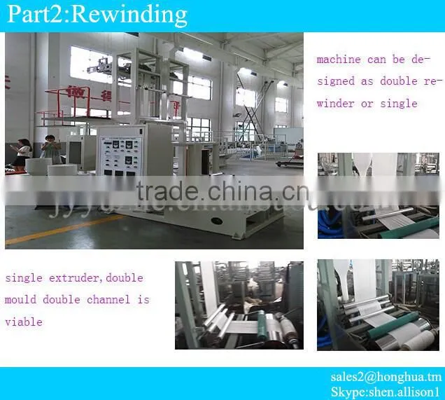 2015 china manufactory 600mm plastic film extrusion machine