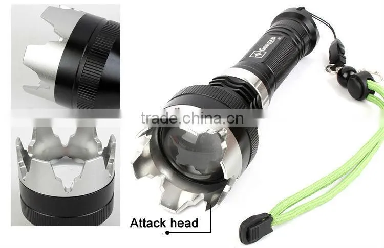 GOREAD A2 High bright rechargeable focusable LED flashlight XML T6