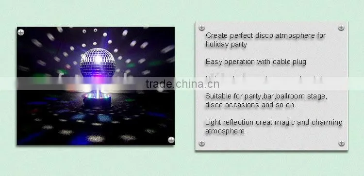 LED rotating table style mirror ball