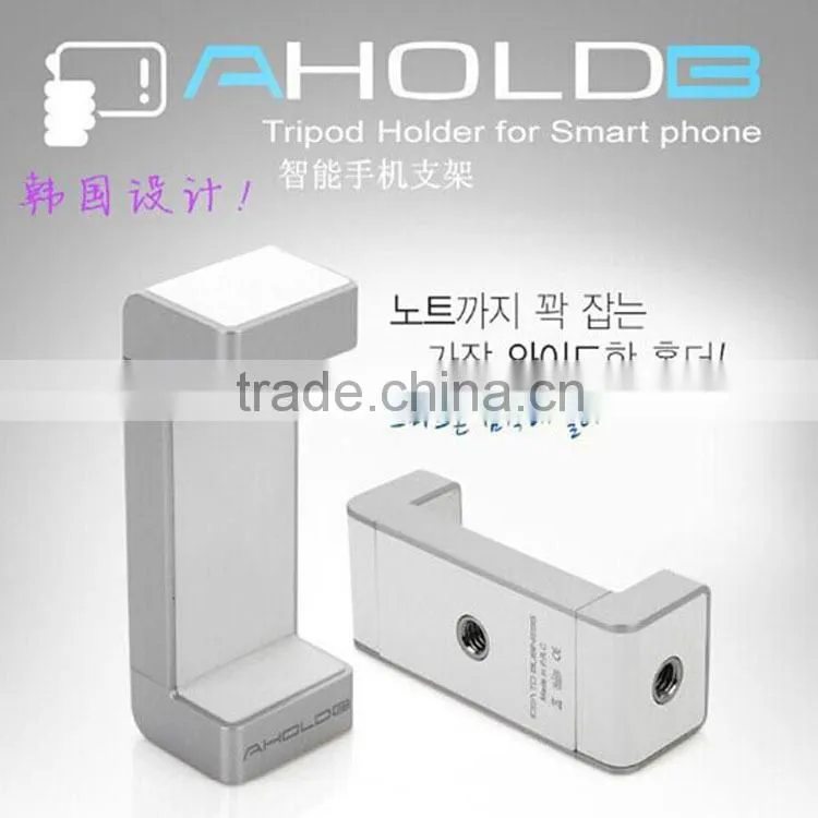 High Quality AHOLDB 5596 Mobile Phone Stand Holder Clip Mount Adapter Mini Tripod for iPhone6 plus MIUI HTC Samsung S3 Bracket