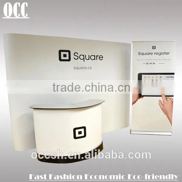 Trade Show Backdrop Pop Up Stands Luxury Aluminum Pop Up Display Banner PVC Print