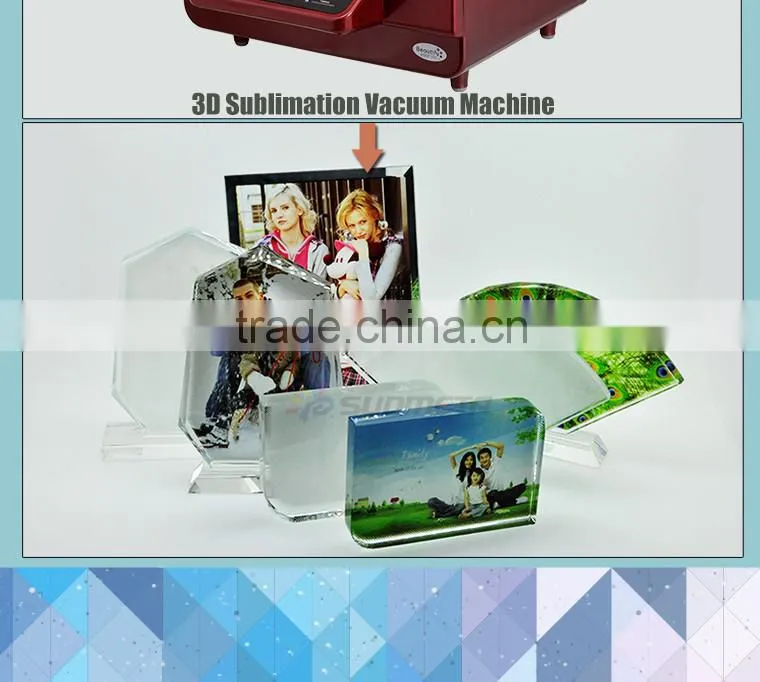 Sunmeta directly sublimation decoration photo crystal, crystal octagonal for christmas gifts BSJ-26C