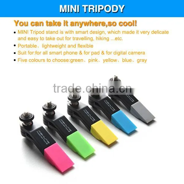 2015 Hot Selling Products, Portable Mini Camera Tripod, Tripod Holder for Cell Phone