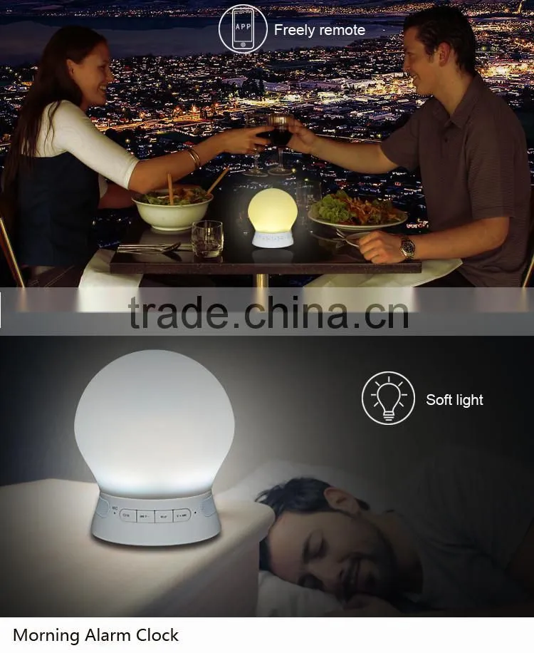 Portable Smart LED Bluetooth Light Speaker+Colorful Lamp for iPhone / Android