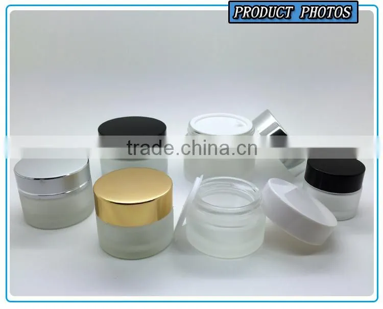 Frosted cosmetic glass bottle and cosmetic glass cream jar