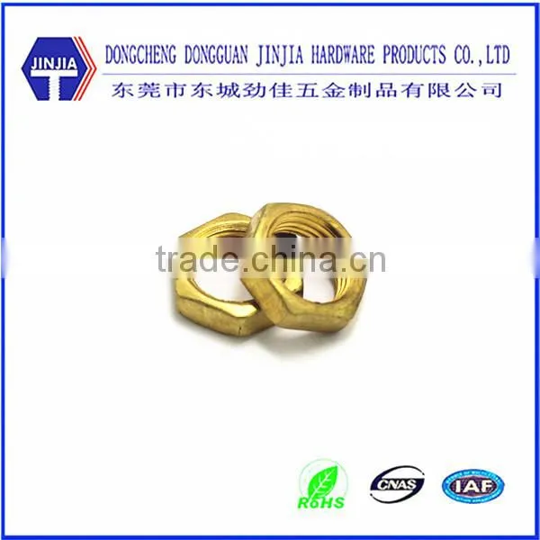 small fine pitch thread hexagon thin brass nuts