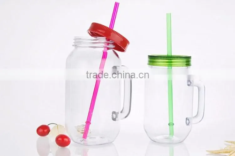 27oz Recycle Transparent Fruit Water Bottle, Handle Water Bottle With Straw