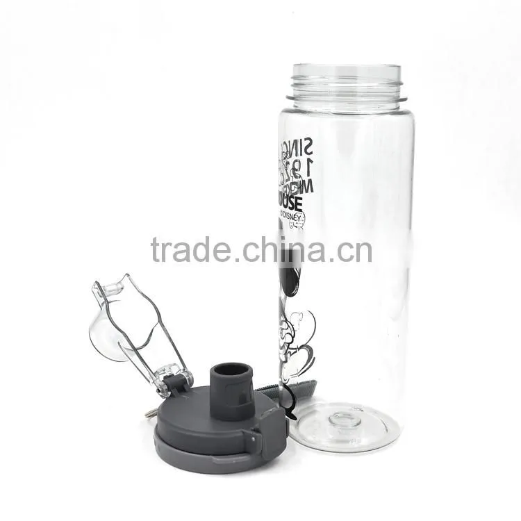 Tritan Material 600ML Airtight Plastic Water Bottle BPA free
