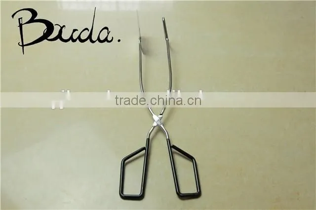 Popular Bouda kitchen and BBQ food tong with scissors tong BD-K9017