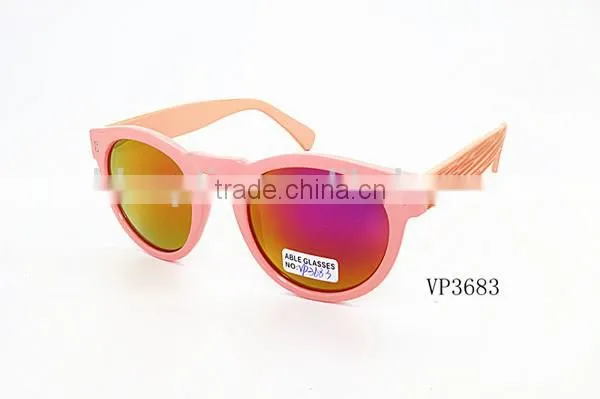 lady colorful Injection round sunglasses