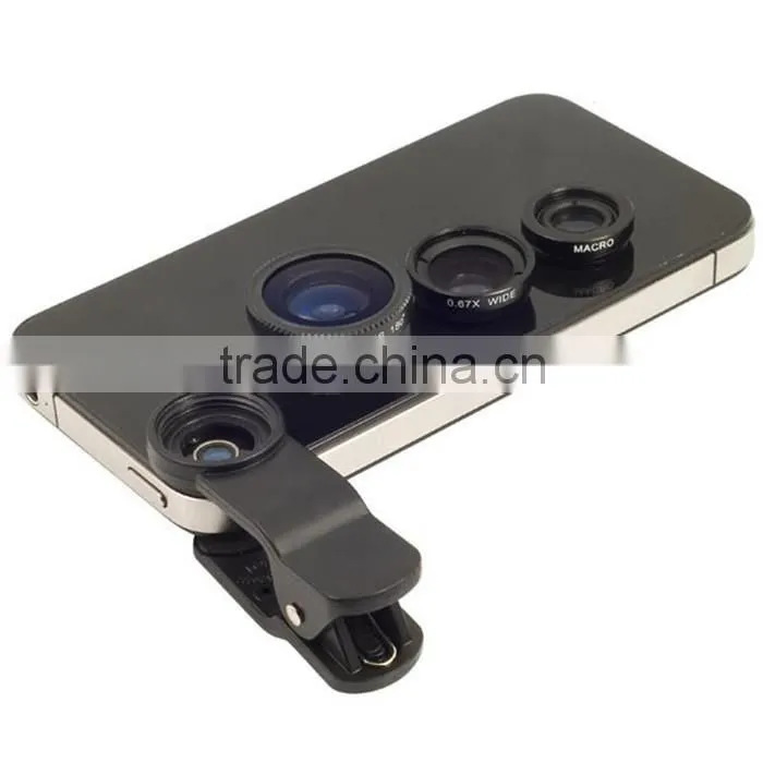 3 in 1 Universal Camera Lens,For Samsung Galaxy S4 Mini Fisheye Lens
