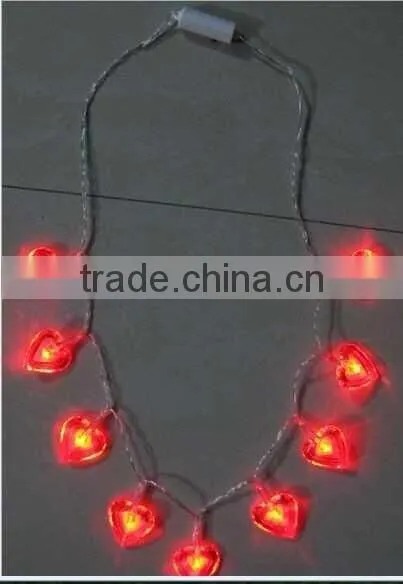 LED light up SHAMROCK necklace for st patrick's day