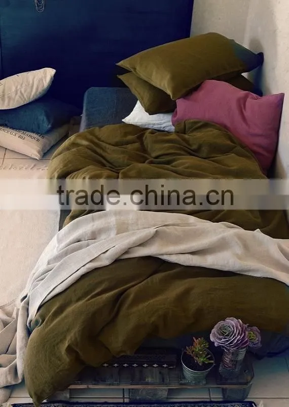 stone washed linen flax bedlinen sheet set
