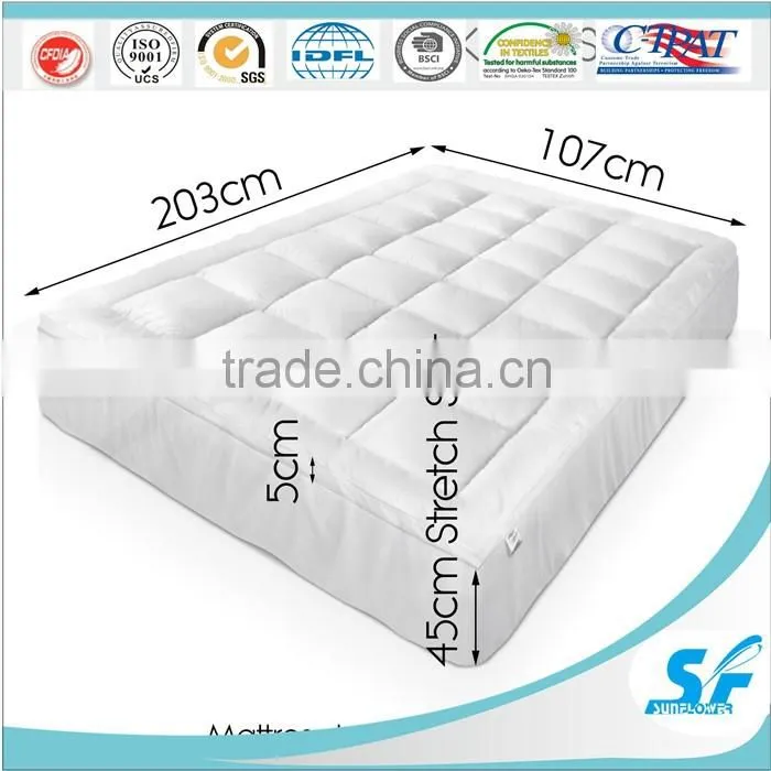 Queens Size Hypoallergenic Quilted Stretch-to-Fit Mattress Pad