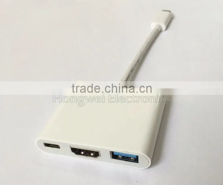 3 in 1 C type adaptor USB 3.1 adapters Type C to C / HDMl / USB 3.0 female