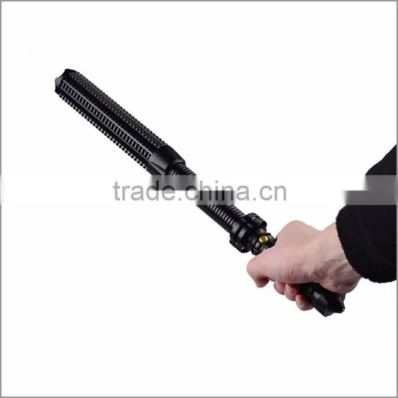 Rechargeable Expandable Bat Torch Light Strobe XML T6 LED 1000 Lumens Self Defense Flashlight