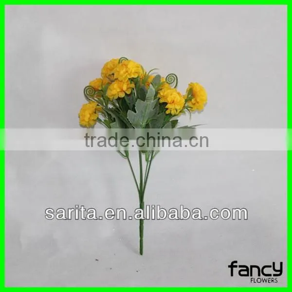 artificial yellow fake lilac flowers