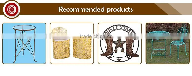 Customized leaf desin iron cast iron outdoor furniture