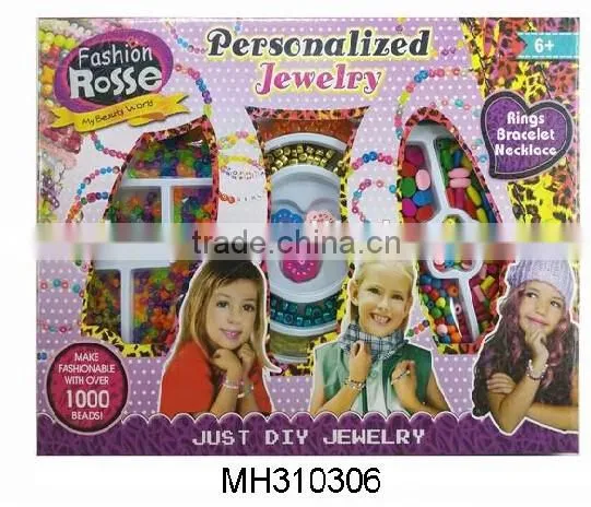 Girl toy jewelry DIY plastic beads set for sale