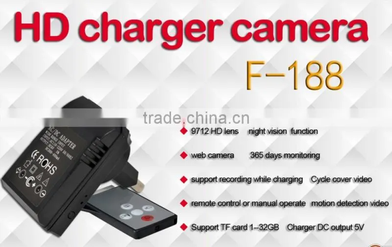 720p/1080p HDvery small Low illumination charger hidden camera