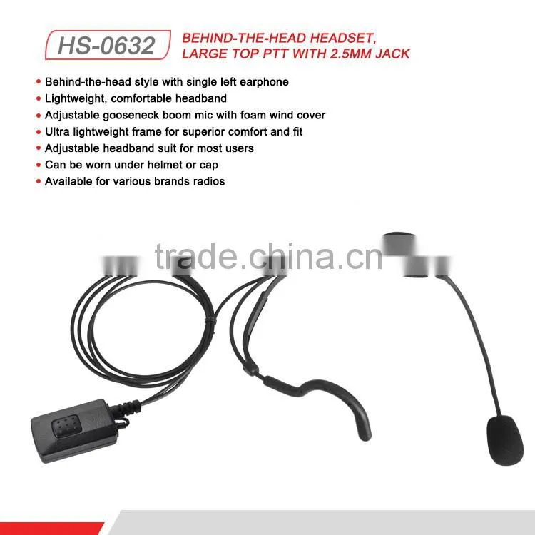 Listen & talk comfortable wearing semi-convert earphone for various brands radios