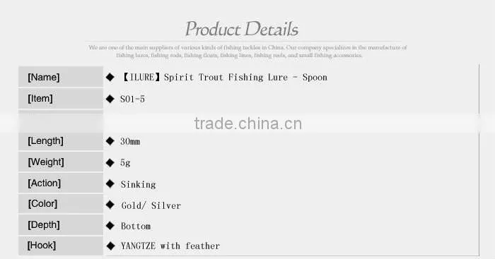 New Products Sinking Fishing Lure Manufacturers 3.5g/5g Fishing Lure