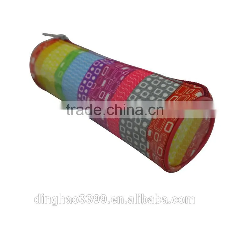 High Quality Supplies Cosmetic Makeup Bag Zipper Pouch Purse Colorful Pencil Case, Pencil Bag