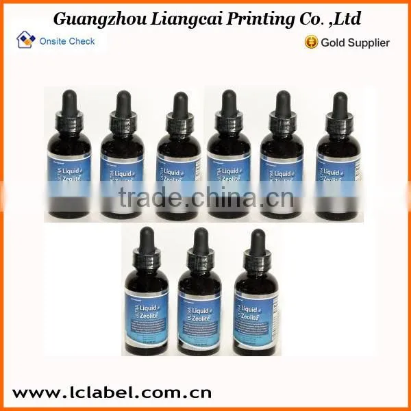 Custom label sticker dropper bottles with labels