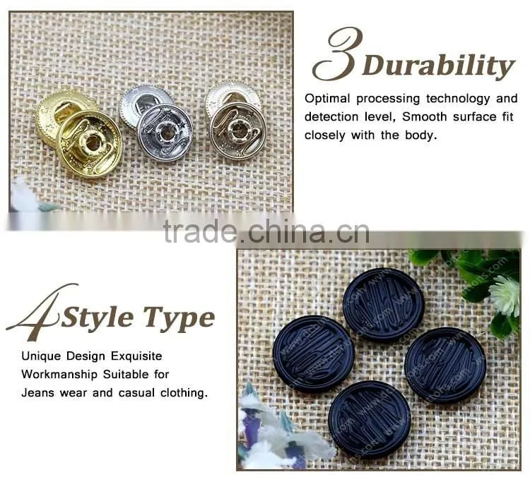 Nickel-Free,Eco-Friendly, press metal snap button for leather bracelet