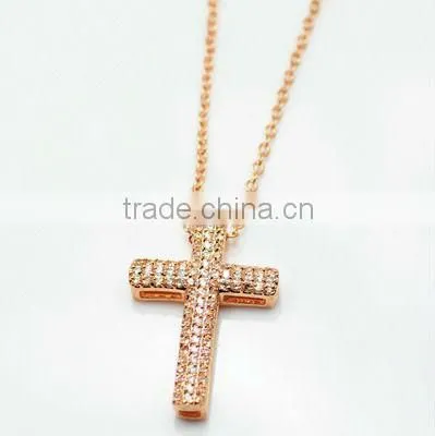 925 Silver CZ Cross Pendant