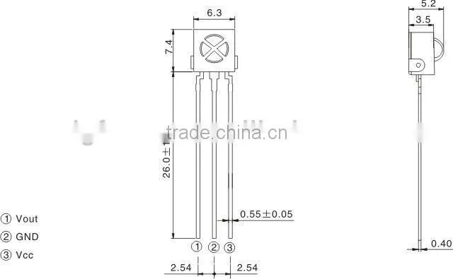 infrared receiver module DQIR-38343E8