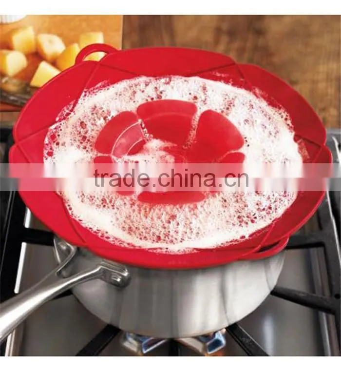Silicone spill stopper Silicone Lid Stops Pots and Pans Spill Stopper 11.5" Silicone Pot Lid silicone spill stopper