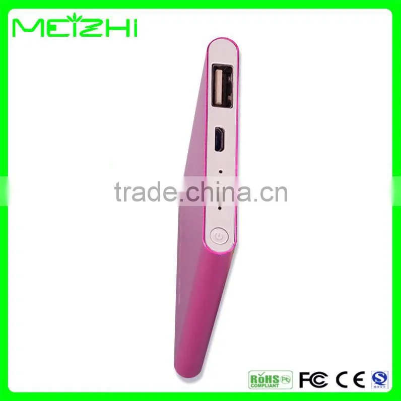 Shenzhen factory cheap price offer ultra slim power bank with led charge indicator