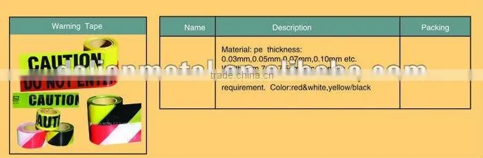 Wonderful PA+PE underground detectable aluminum warning tape