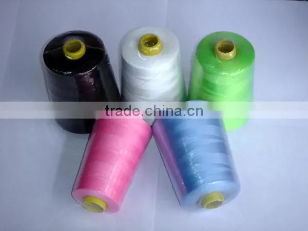 100% spun polyester 30/1 raw white