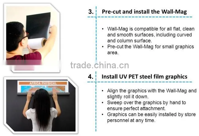 42"(1.07m*30m) Printing Media Solvent PET Steel Roll Film